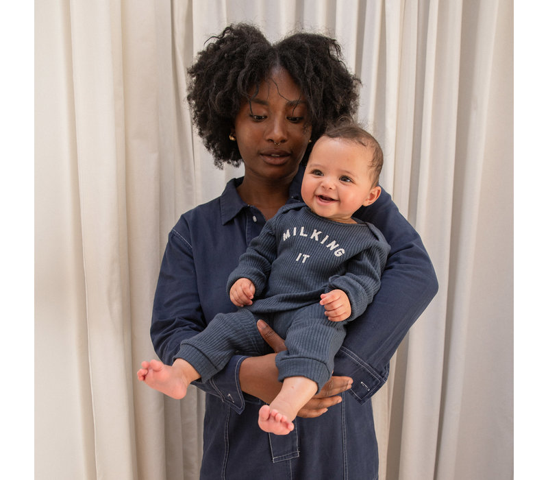 Milking It Onesie - Navy