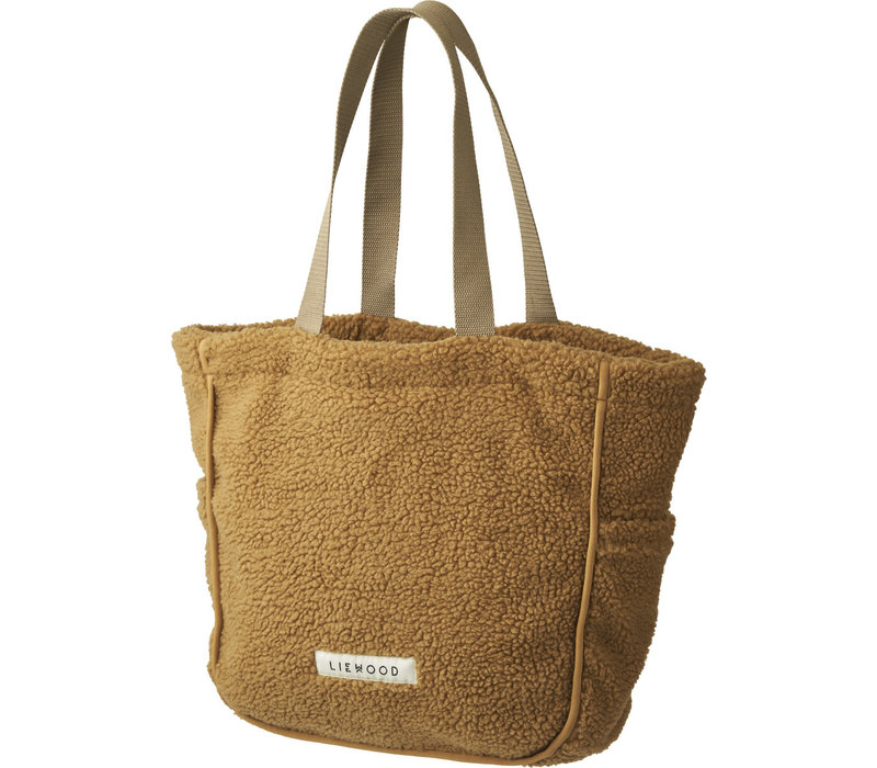 Reed tote bag Golden caramel