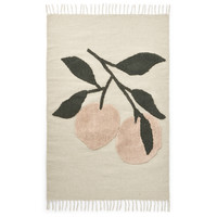 Bent rug small Peach/ sea shell mix