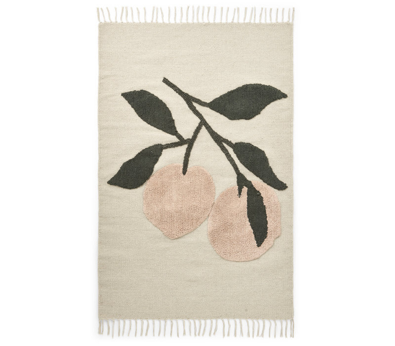 Bent rug small Peach/ sea shell mix