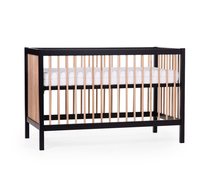 Babybed 97 zwart/naturel 120X60CM