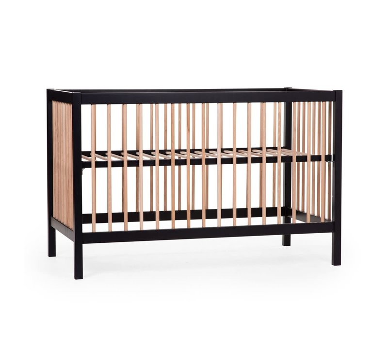 Babybed 97 zwart/naturel 120X60CM