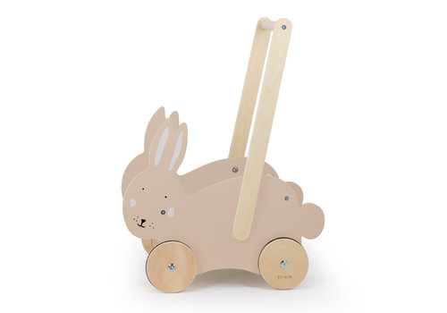 Trixie Wooden push along cart - Mrs. Rabbit