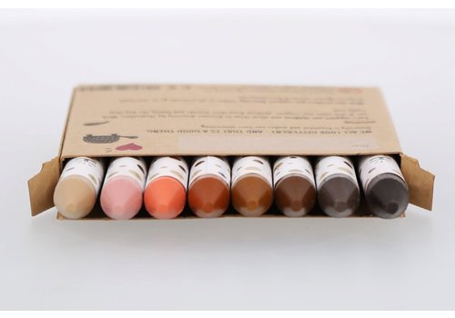 Hautfarben Buntstifte Skin colors wax crayons 8pcs