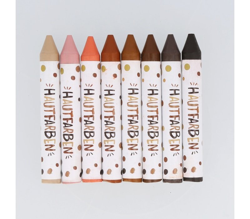 Skin colors wax crayons 8pcs