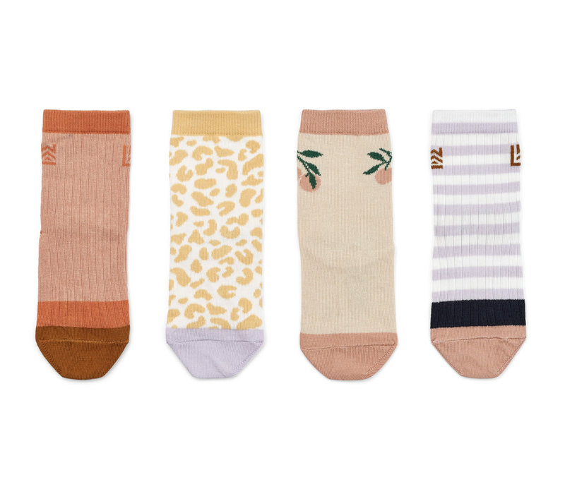 Silas cotton socks 4-pack Leo/ Jojoba