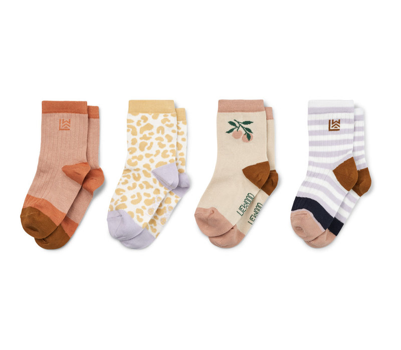 Silas cotton socks 4-pack Leo/ Jojoba