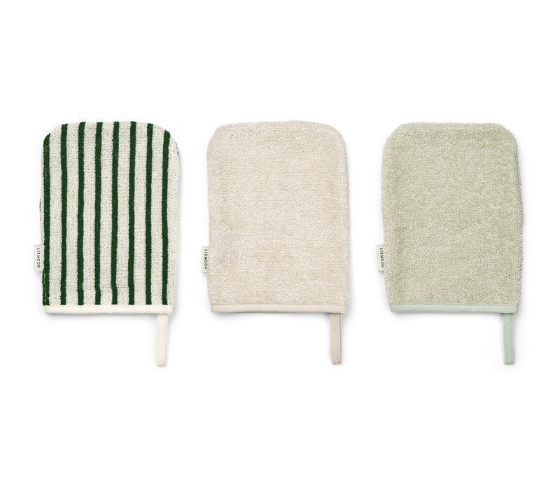 Sylvester washandjes 3-Pack Classic/ Garden green mix