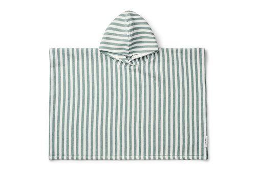 Liewood Paco poncho Stripes Peppermint/ White