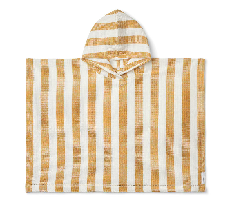 Paco poncho Stripes White/ Yellow mellow