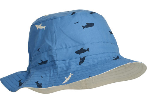 Liewood Sander reversible sun hat Shark/ Riverside