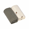 Lässig Swaddle & Burp Blanket M 2pcs 60x60cm taupe