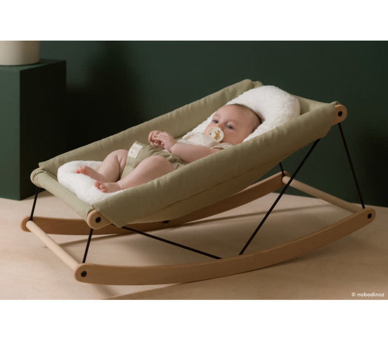 Growing green terry cotton bouncer cushion