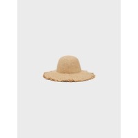 Wide beach hat straw White Pepper