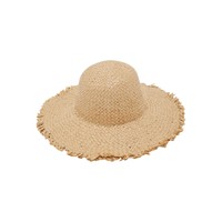 Wide beach hat straw White Pepper