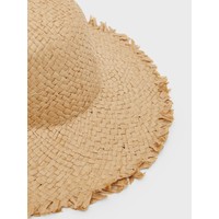 Wide beach hat straw White Pepper