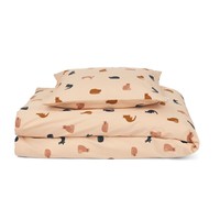 Ingeborg junior bedding print Miauw/ apple blossom mix