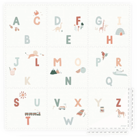 Omkeerbare 2-in-1 speelmat Alphabet (180x180cm - 9 tegels)
