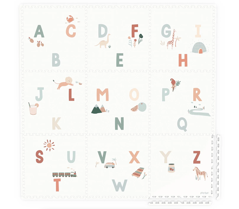 Omkeerbare 2-in-1 speelmat Alphabet (180x180cm - 9 tegels)