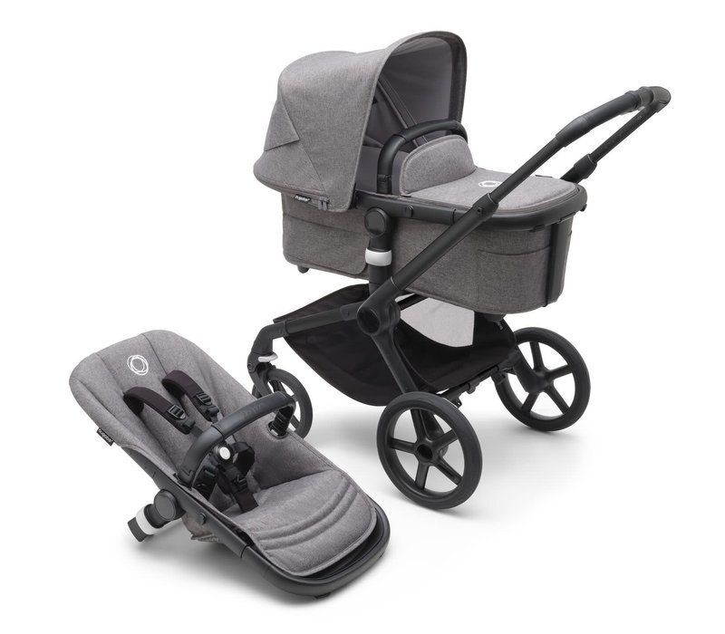 Bugaboo Fox 5 complete BLACK/GREY MELANGE-GREY MELANGE