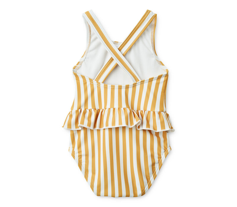 Amina Baby Swimsuit Stripe Yellow mellow/ White