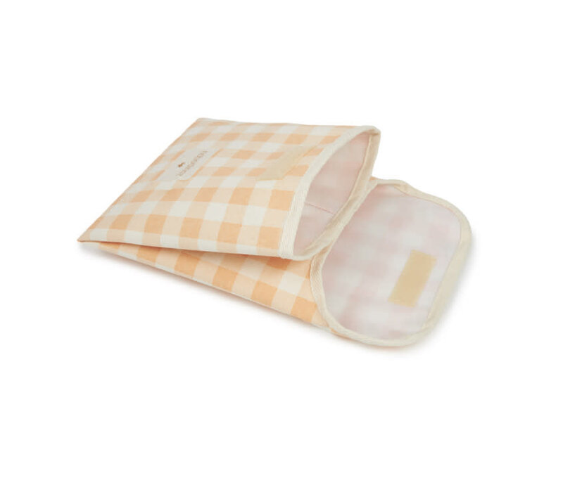 Sunshine double pocket eco snack bag melon vichy