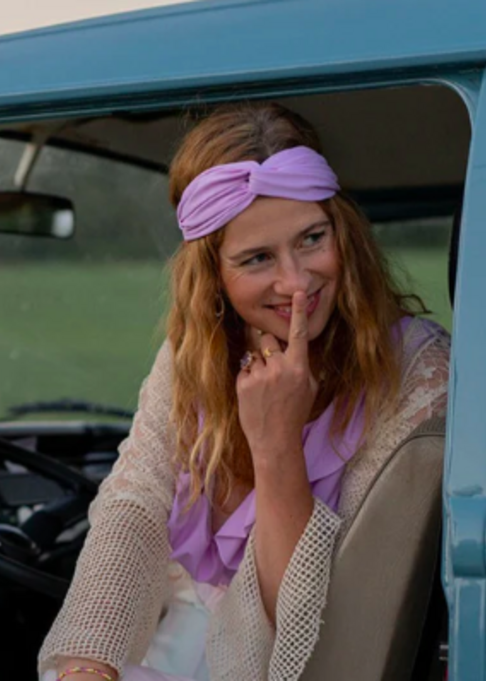 elle and rapha SUNNY LILA hair ribbon