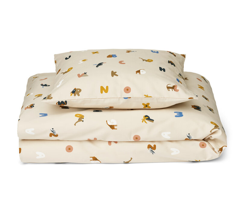 Ingeborg Junior Printed Bedding Alphabet/ Sandy