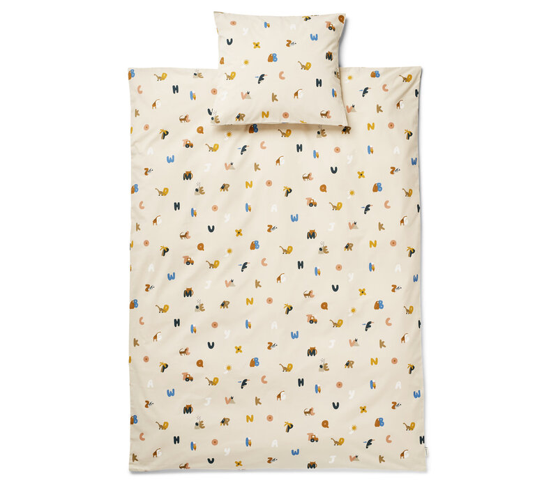 Ingeborg Junior Printed Bedding Alphabet/ Sandy