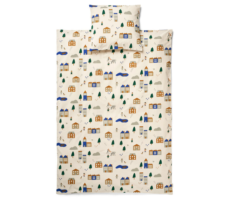 Ingeborg Junior Printed Bedding Downtown/ Sandy