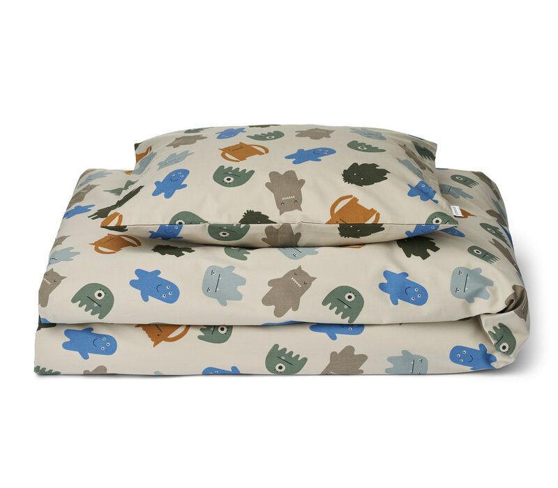 Ingeborg Junior Printed Bedding Monsters blue mix