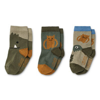 Silas Socks 3-pack Monsters blue mix