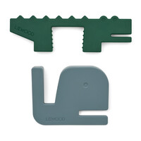 Bjarke Door Stopper 2-Pack Whale blue/ Garden green