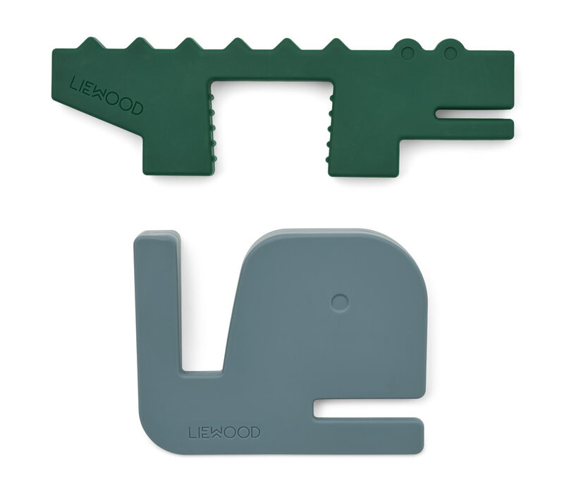 Bjarke Door Stopper 2-Pack Whale blue/ Garden green