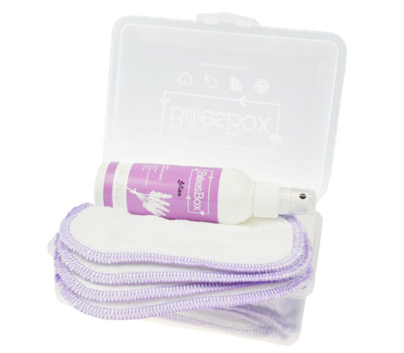 BilliesBox wit met lavendel lotion