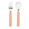 Lässig Cutlery with Silicone Handle apricot