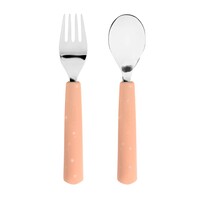 Cutlery with Silicone Handle apricot