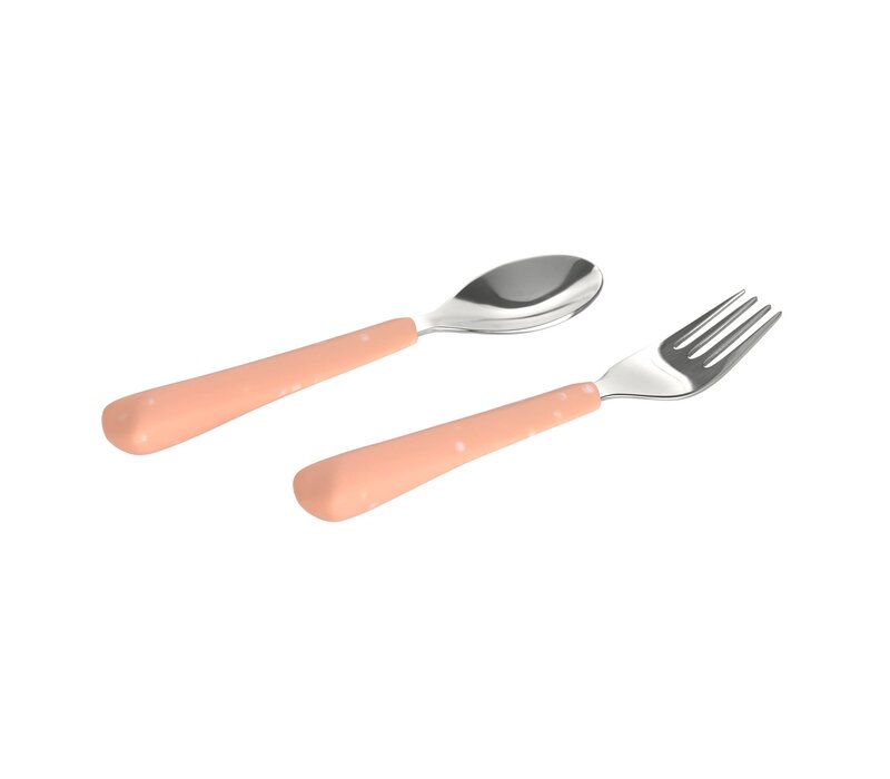 Cutlery with Silicone Handle apricot