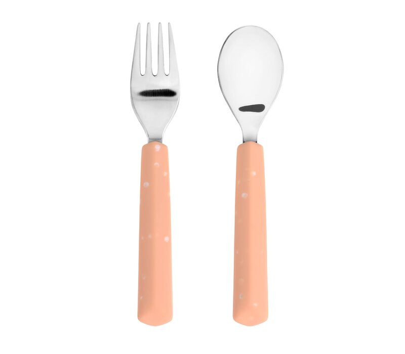 Cutlery with Silicone Handle apricot