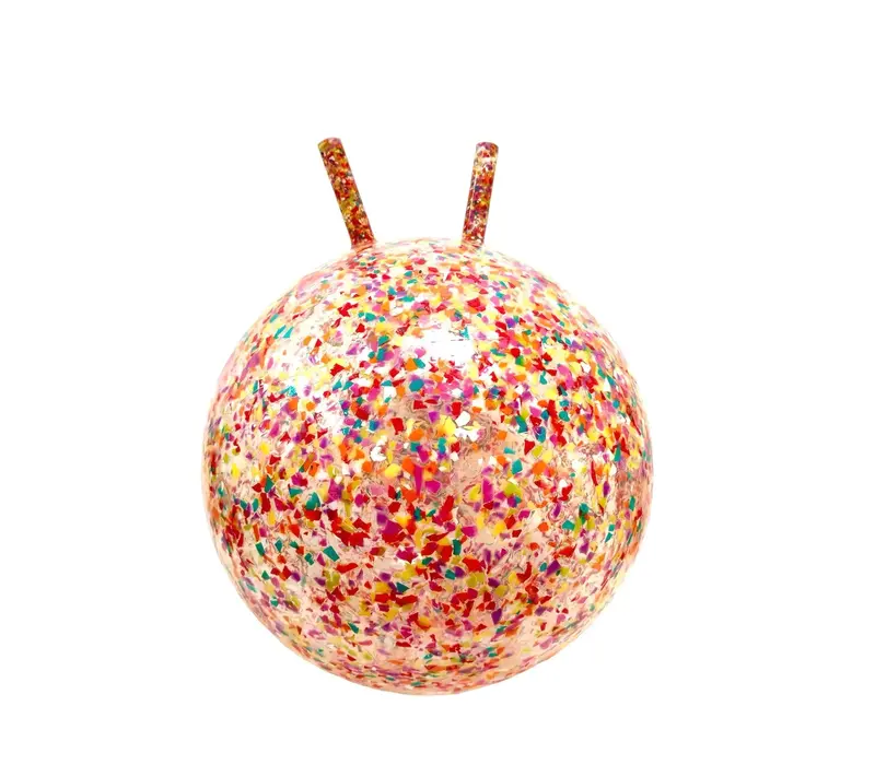 Confetti jumping ball in recycled material