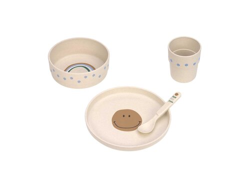 Lässig Dish Set Happy Rascals Smile sky blue