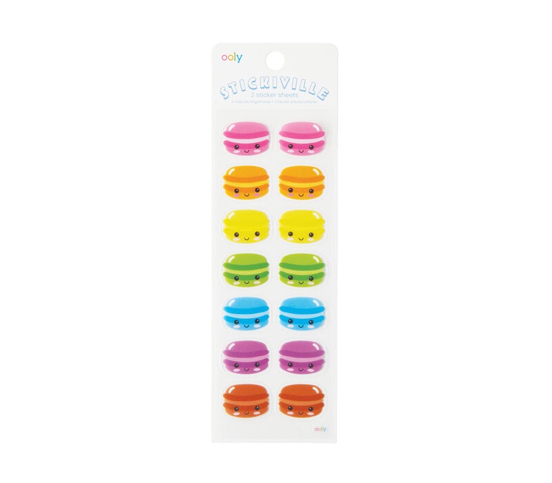 Stickiville Stickers - Skinny - Happy Macarons