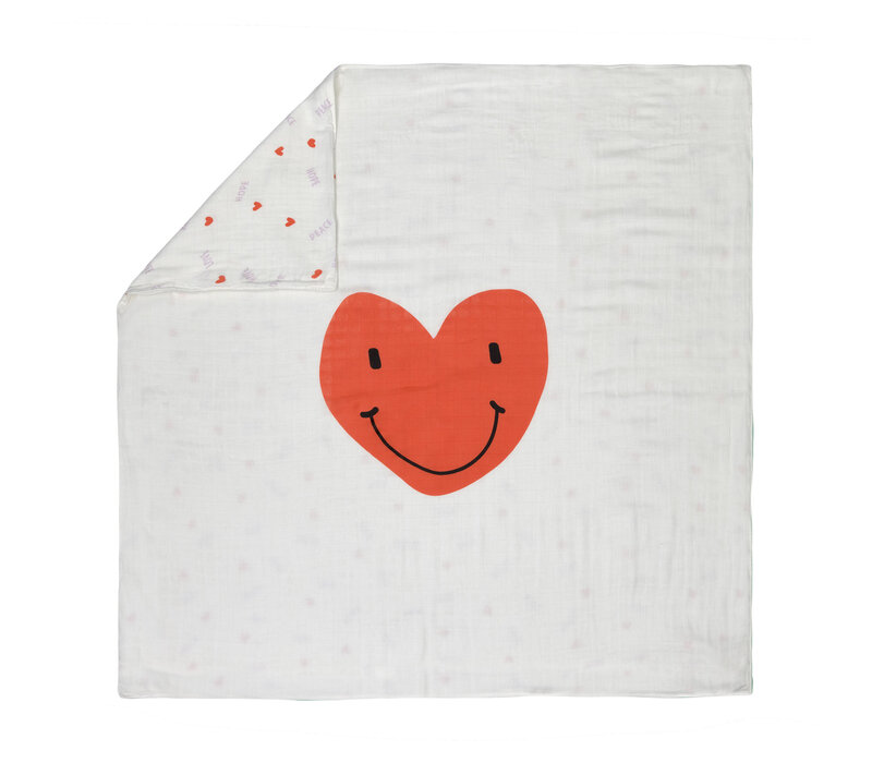 Heavenly soft Blanket 100x100cm Heart