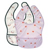 Lässig Lightweight Bib 2 pcs Heart lavender