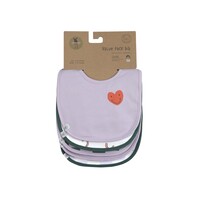 Value Pack Bib 5 pcs Heart lavender