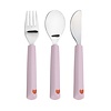 Lässig Cutlery with Silicone Handle 3 pcs Heart lavender