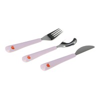 Cutlery with Silicone Handle 3 pcs Heart lavender