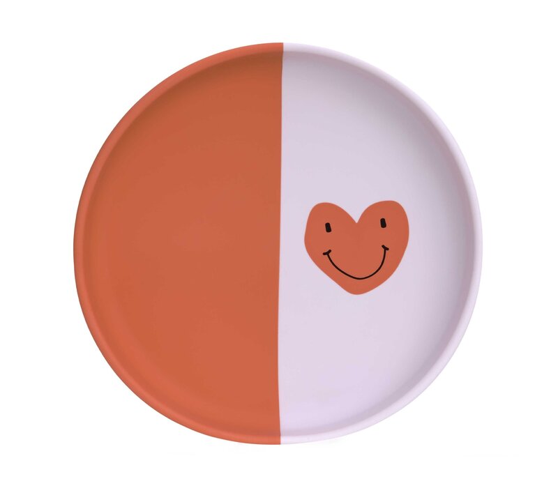 Silicone Plate Happy Rascals Heart lavender