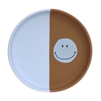 Silicone Plate Happy Rascals Smile sky blue