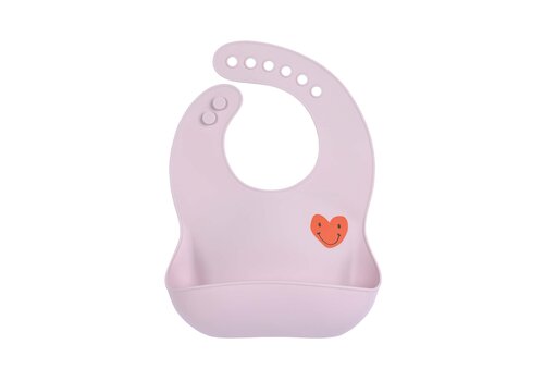 Lässig Silicone Bib Happy Rascals Heart lavender